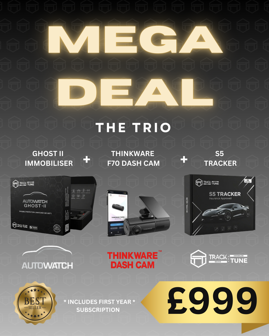 Ghost Immobiliser + S5 Tracker + Thinkware F70